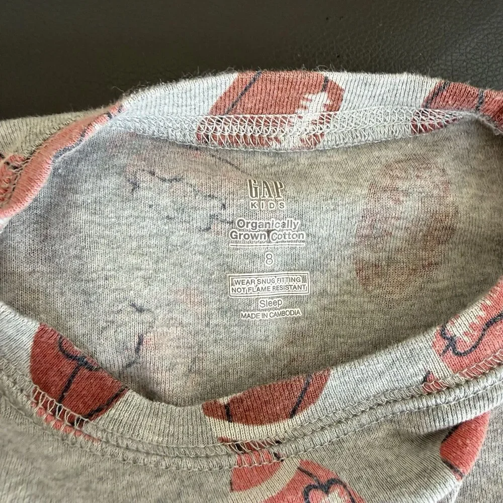 Kids Size 8 Pajamas Lot Of 5 Sets Sports Dinosaur Gap Cotton Angel Dear Viscose